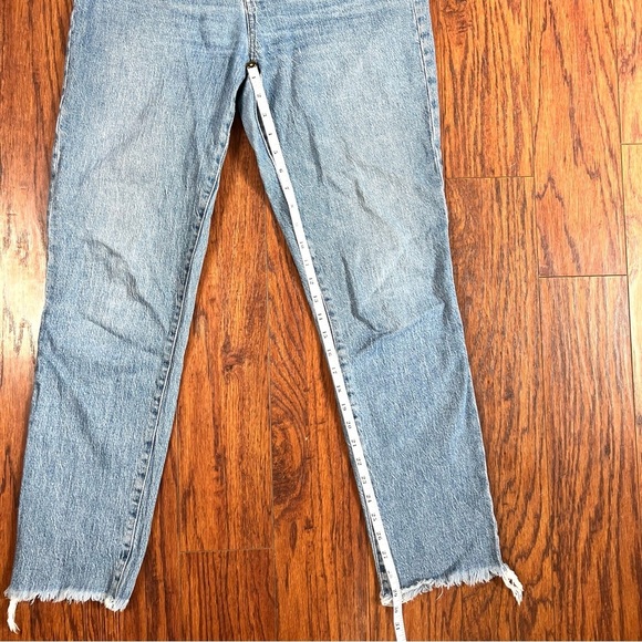 Madewell High Rise Light Wash The Perfect Vintage Jean Frayed Hem Size 29 Tall - Picture 11 of 15